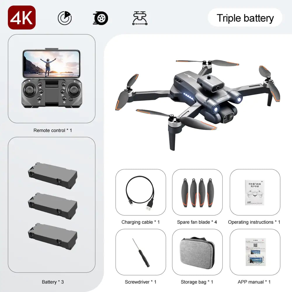 Drone S1S Profesional con Cámara 4K HD y Evitación Inteligente de Obstáculos