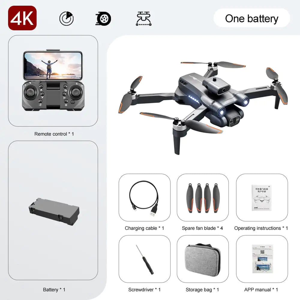 Drone S1S Profesional con Cámara 4K HD y Evitación Inteligente de Obstáculos