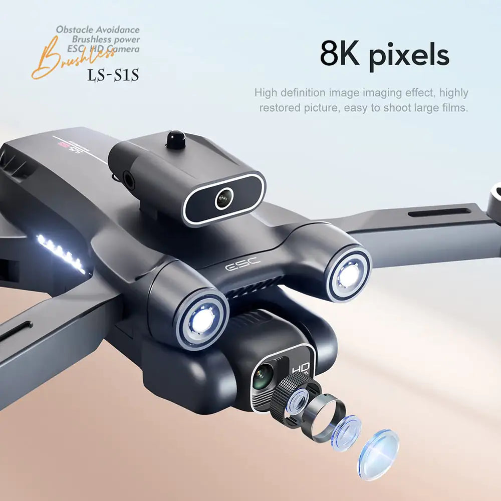 Drone S1S Profesional con Cámara 4K HD y Evitación Inteligente de Obstáculos