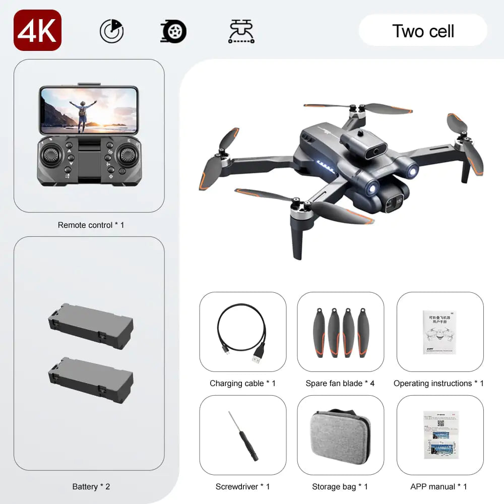 Drone S1S Profesional con Cámara 4K HD y Evitación Inteligente de Obstáculos